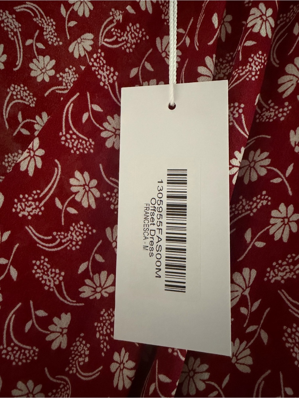 Reformation Red Floral Long Sleeve Wrap Dress - Picture 5 of 5